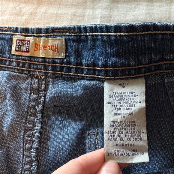 Faded Glory blue denim shorts with stretch. Sz 14. - Picture 6 of 7